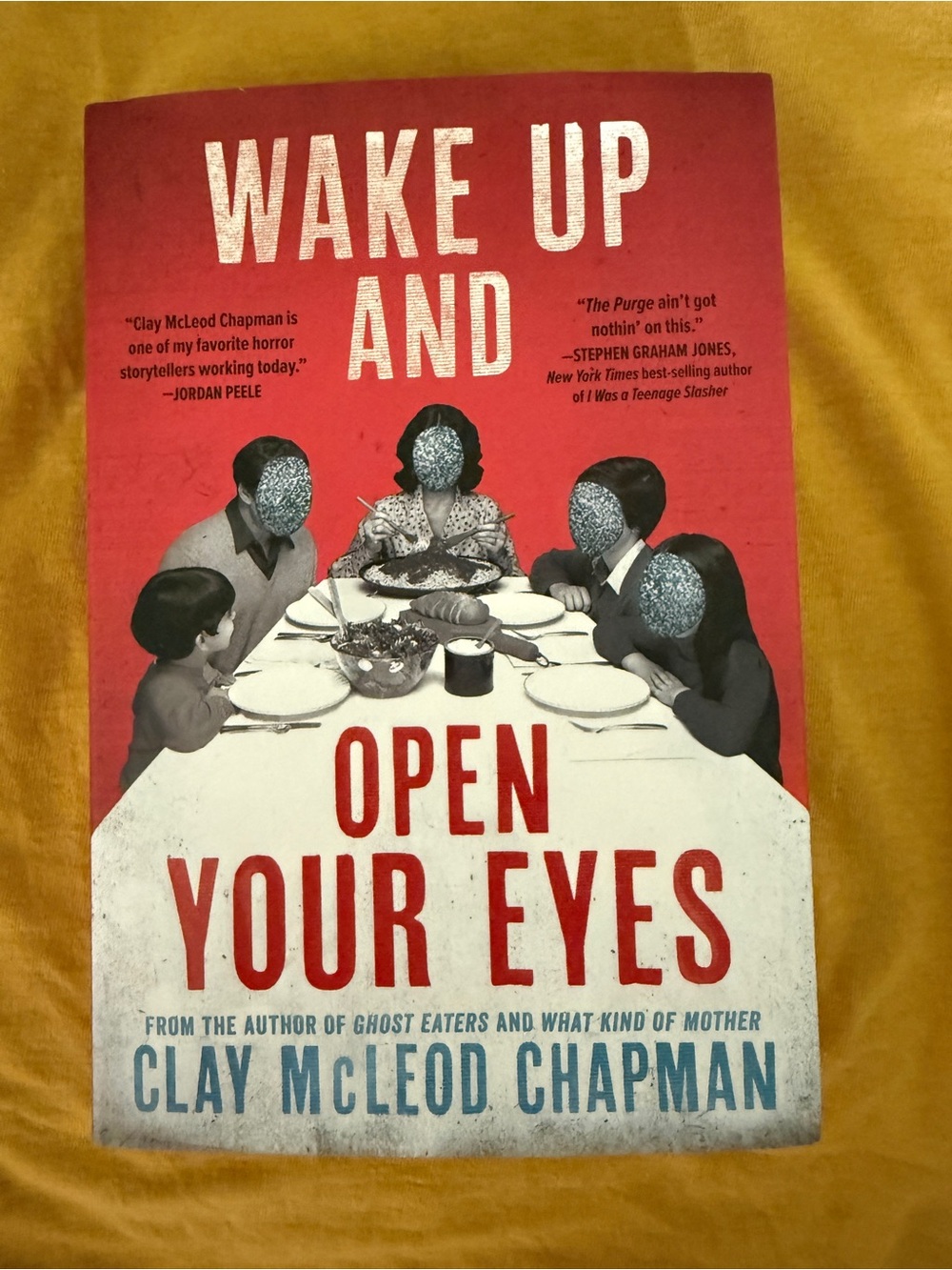 Wake Up and Open Your Eyes by Clay McLeod Chapman - Red & White Cover
